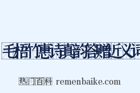 毛梧竹惠诗真韵答赠近义词是什么意思的图片